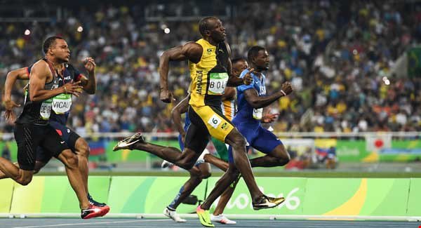 Bolt makes history with third straight gold medal in 100 meters at Rio Olympics