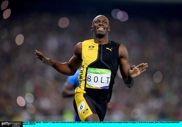 Watch Usain Bolt become the first man to win triple Olympic 100 metres gold