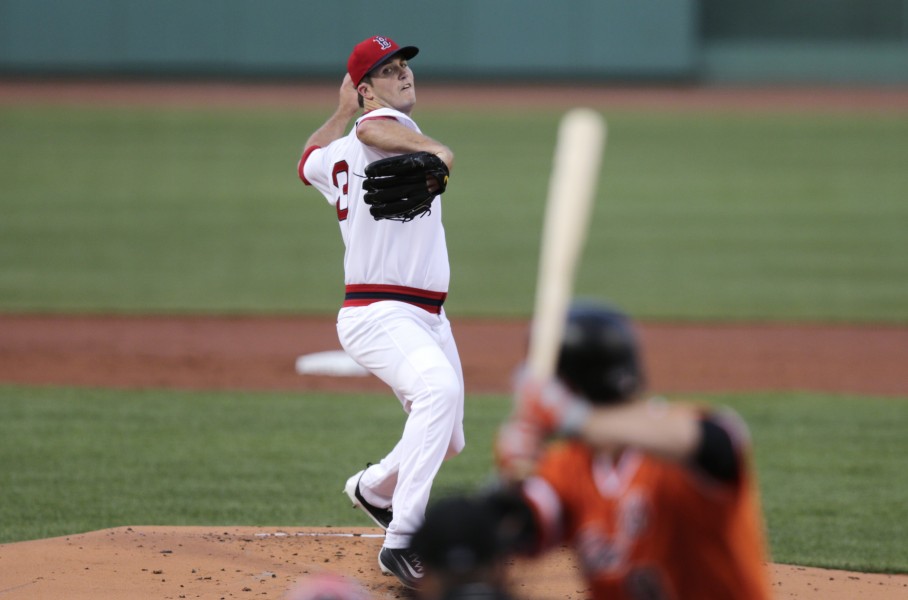 Boston Red Sox starting pitcher Drew Pomeranz delivers during first inning of a baseball game at Fenway Park Wednesday