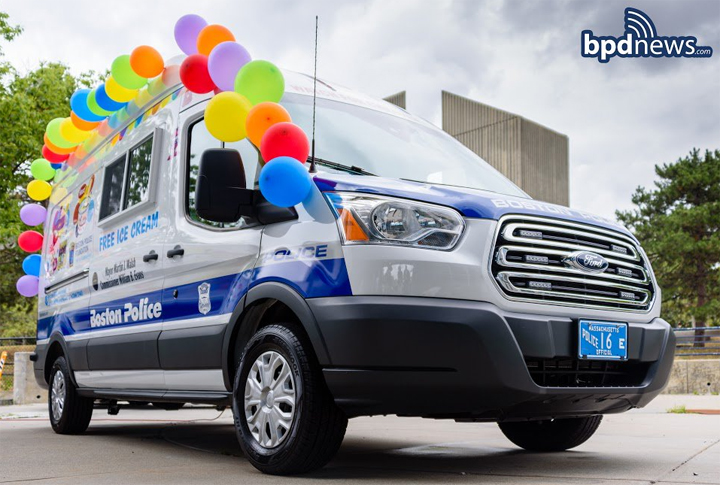 The truck will be used as part of'Operation Hoodsie Cup' a community policing initiative that has distributed roughly 120,000 free ice cream cups since 2010