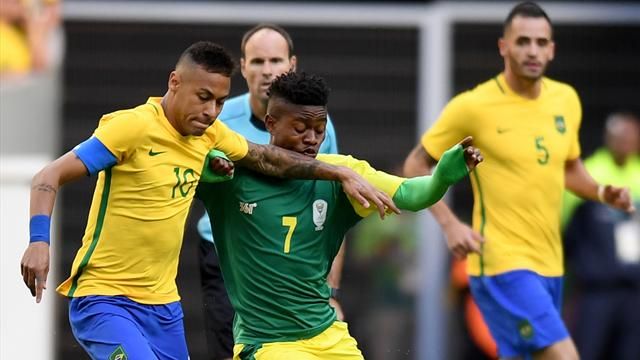 Brazil held by South Africa as Man City new boy Gabriel Jesus misses sitter