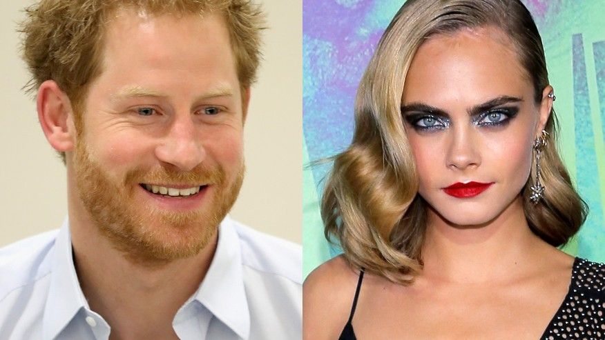 Britain's Prince Harry and actress Cara Delevingne