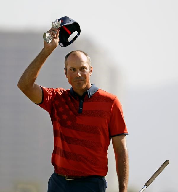 Matt Kuchar of the United States arrives to the 18th hole during the final round of the men's golf event at the 2016 Summer Olympics in Rio de Janeiro Brazil Sunday Aug. 14 2016