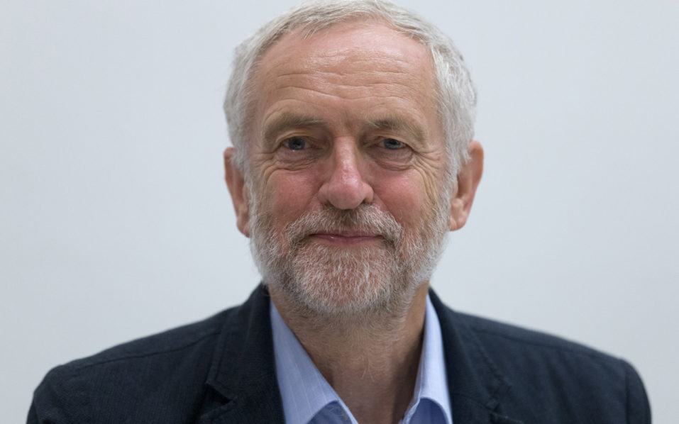 Britain's opposition Labour Party leader Jeremy Corbyn and deputy leader Tom Watson