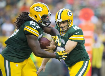 Aug 12 2016 Green Bay WI USA Green Bay Packers quarterback Joe Callahan hands the football off to running back Eddie Lacy during the first quarter against the Cleveland Browns at Lambeau Field. Mandatory Credit Jeff Hanisch-USA TODAY Sport