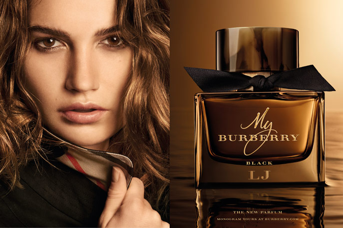 Lily James Fronts Burberry's My Burberry Black Campaign