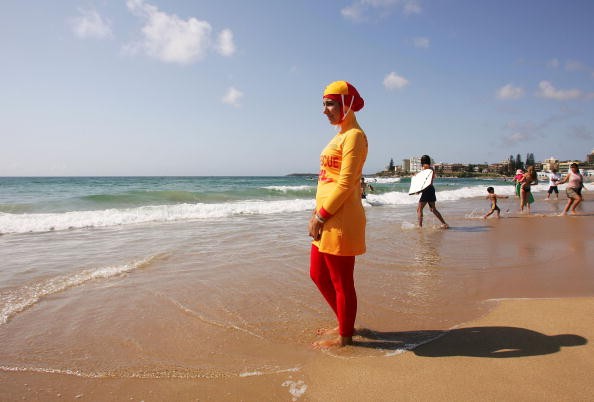 Burkini wearing of muslim women banned in French beaches