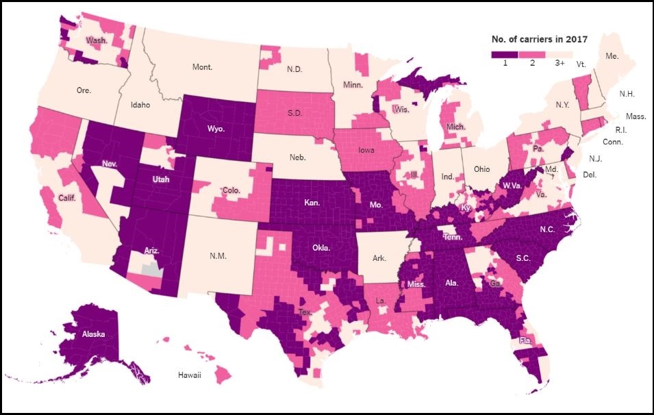 Will Some Counties Be Faced with No Individual Health Insurance Exchange Options in 2017