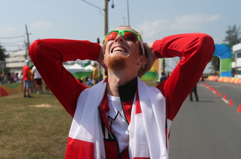 Canada's Evan Dunfee wins race-walking bronze after Japanese walker disqualified for last-lap bump