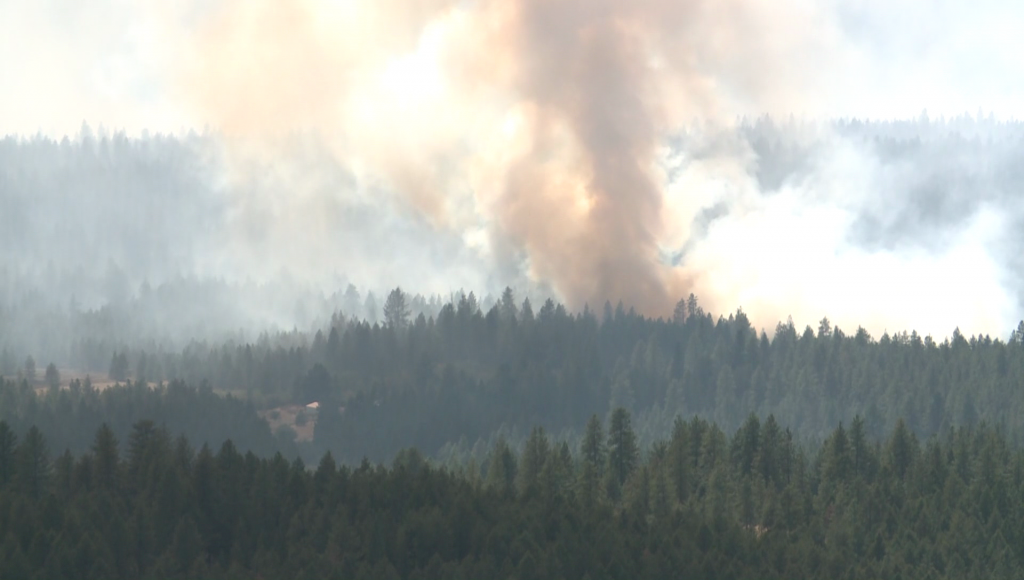 Cayuse Fire burning near Wellpinit