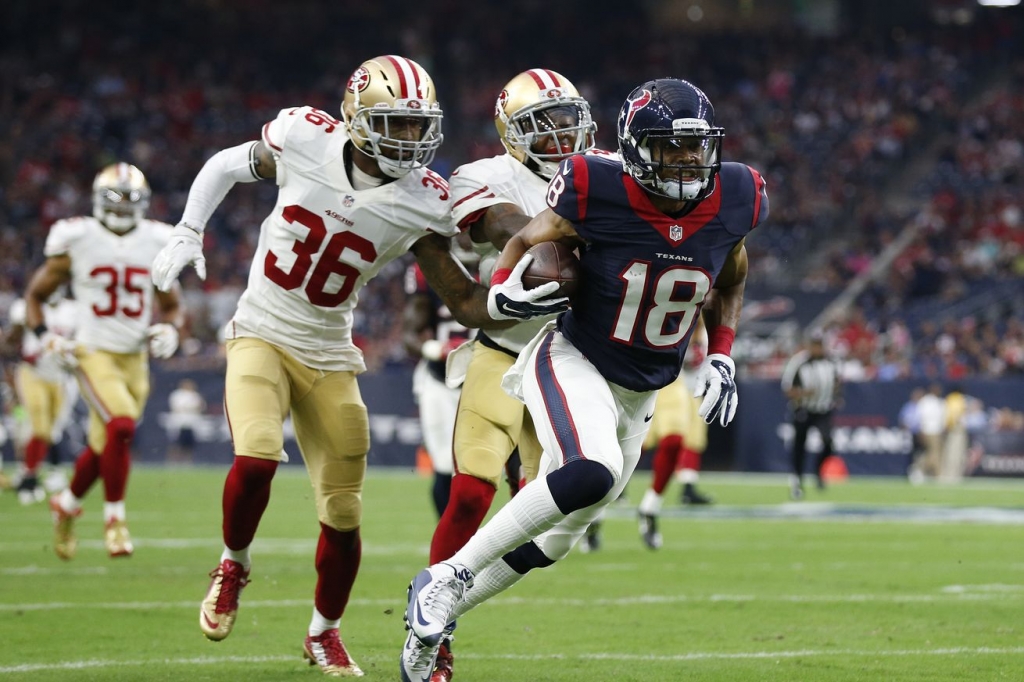 Cecil Shorts broke free for a TD in last year's preseason game against the Niners.- Matthew Emmons-USA TODAY Sports