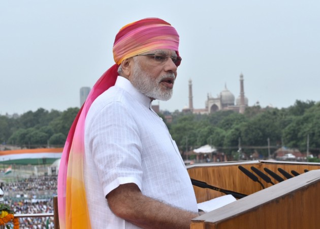 Prime Minister Narendra Modi addresses the nation on the occasion of the 70th Independence Day from the ramparts of Red Fort in Delhi on Aug. 15 2016