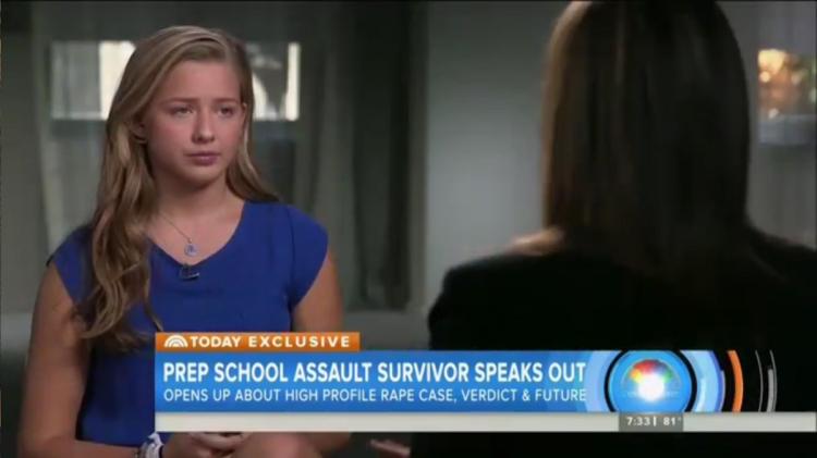 Chessy Prout who was sexually assaulted on campus at New Hampshire’s St. Paul's School spoke out for the first time Tuesday