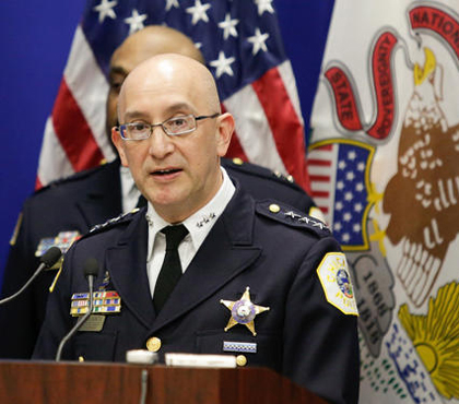 John Escalante then Chicago's Interim police superintendent speaks at a news conference in Chicago