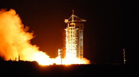 China's quantum satellite- nicknamed Micius after a 5th century BC Chinese scientist- blasts off from the Jiuquan satellite launch centre in China's northwest Gansu province