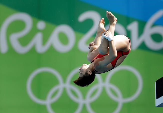 China's Si Yajie competes during the women's 10-meter platform diving semi final in the Maria Lenk Aquatic Center at the 2016 Summer Olympics in Rio de Janeiro Brazil Thursday Aug. 18 2016