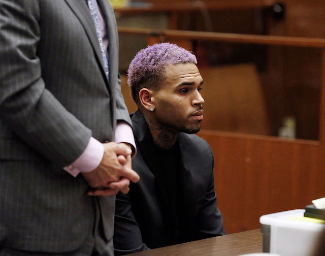 Chris Brown appears in court in 2015