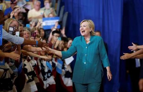 Hillary Clinton held a rally in Des Moines on Wednesday while Donald Trump attended one in Abingdon Va