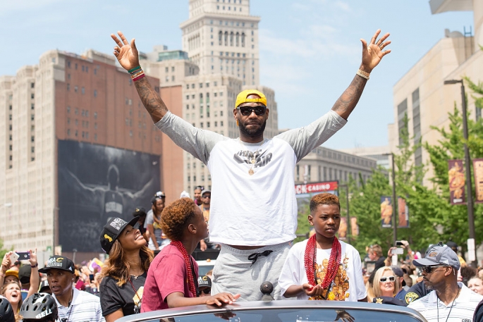 Cleveland Cavaliers forward Le Bron James