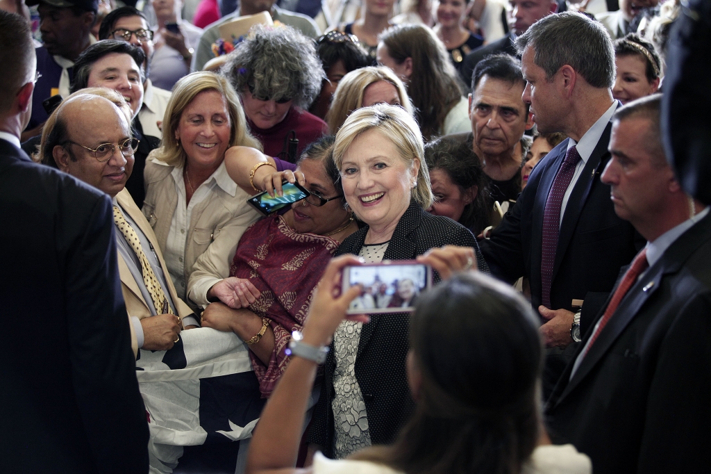 Warren Michigan. In her speech Clinton contrasted her economic plan to that of Republican