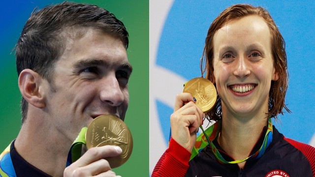 Michael Phelps and Katie Ledecky