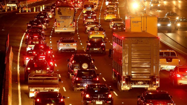 Congestion on the Calder Freeway in May