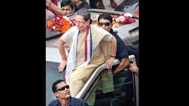 Congress President Sonia Gandhi falls ill during Varanasi road show flown back to Delhi