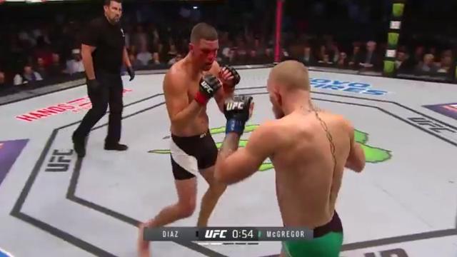 McGregor takes down Diaz