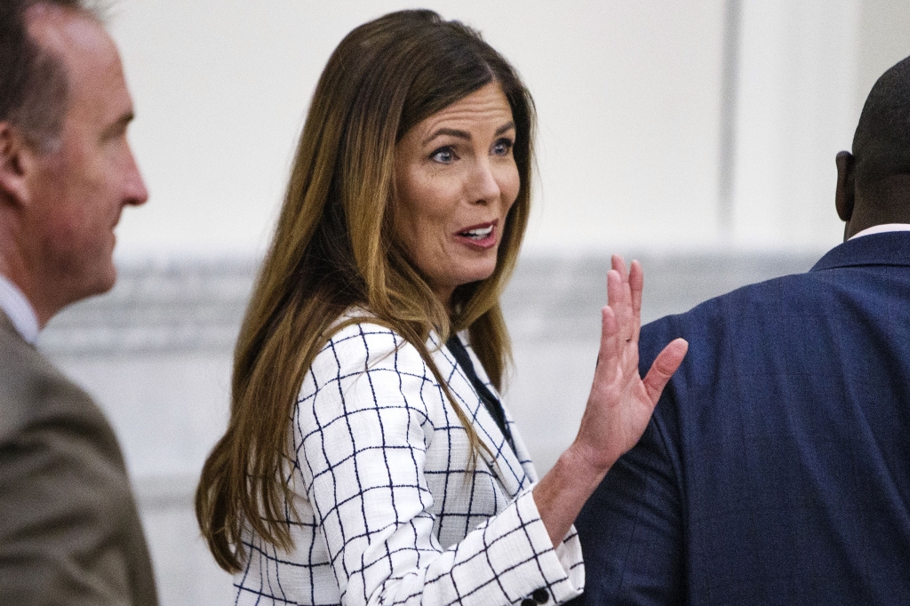 Pennsylvania Attorney General-5 Pennsylvania Attorney General Kathleen Kane leaves the courtroom for a short recess on Tuesday at the Montgomery County Courthouse in Norristown Pa