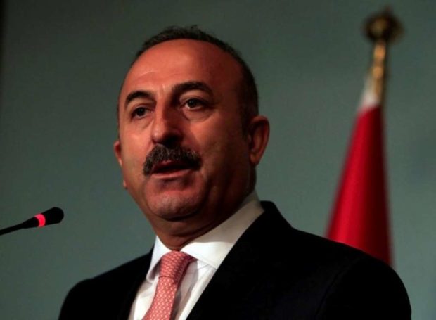 Turkish FM Cavusoglu speaks during a news conference at the Foreign Ministry in Islamabad. Reuters