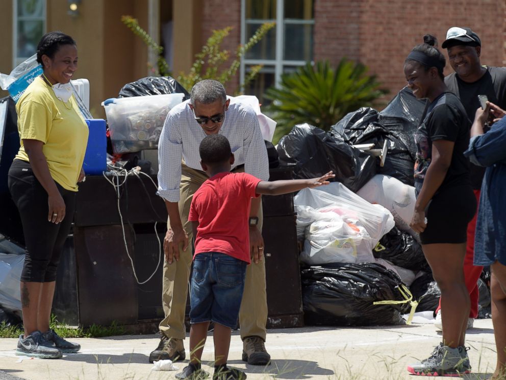 Obama Flies to Flood-Ravaged Louisiana