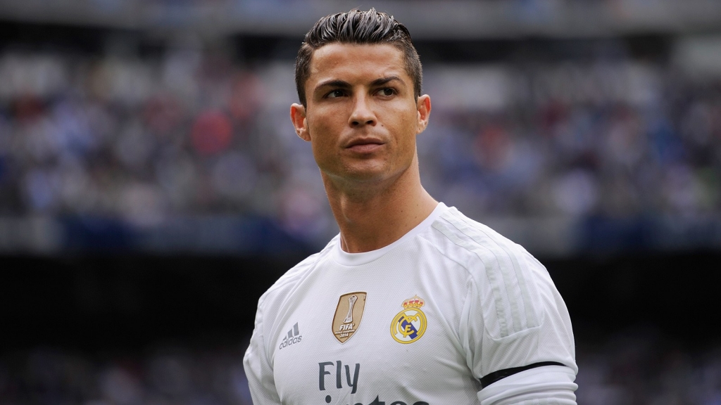 MADRID SPAIN- OCTOBER 17 Cristiano Ronaldo of Real Madrid looks on during the La Liga match between Real Madrid CF and Levante UD at estadio Santiago Bernabeu