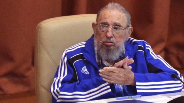 Cuba's former president Fidel Castro attends the closing ceremony of the seventh Cuban Communist Party congress in Havana Cuba in this handout received