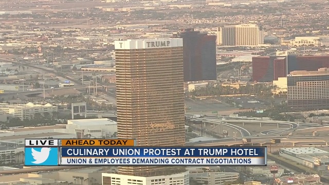 Culinary union is planning a protest on Friday morning outside of Trump Hotel                      KTNV