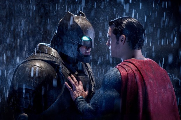 Batman vs Superman Dawn of Justice starring Henry Cavill as Superman and Ben Affleck as Batman