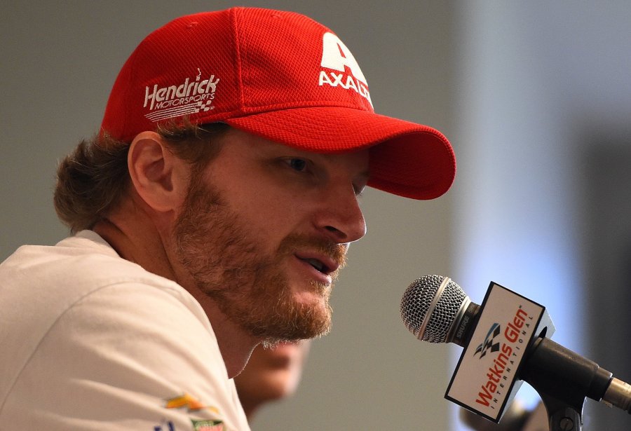 Getty Images Dale Earnhardt Jr. driver of the #88 Hendrick Motorsports Chevrolet speaks to the media before practice for the NASCAR Sprint Cup Series Cheez It 355 at Watkins Glen International