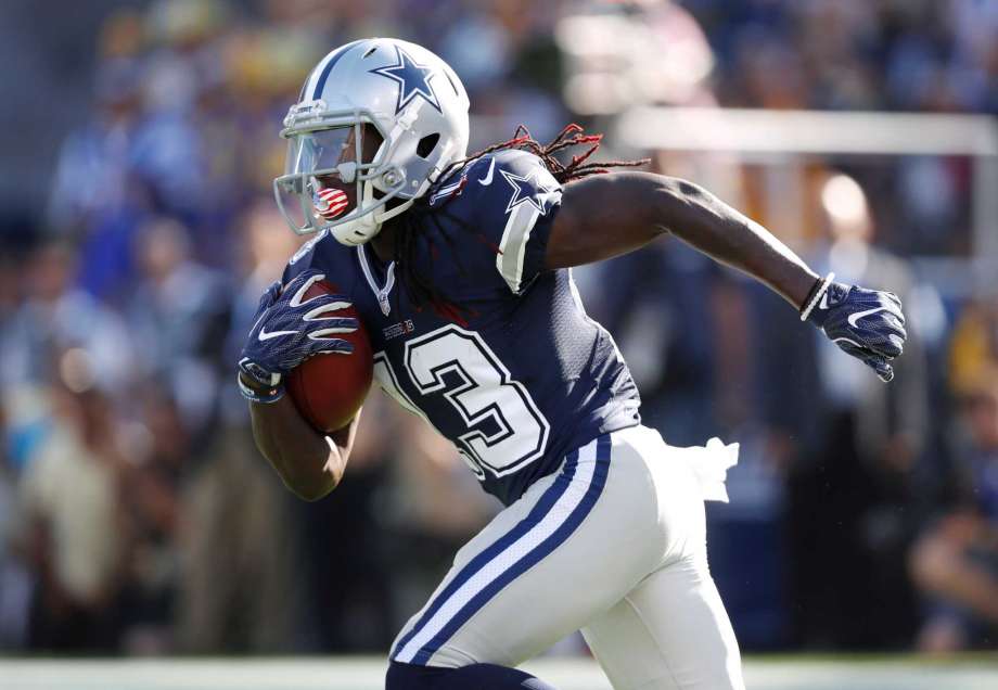 Dallas Cowboys wide receiver Lucky Whitehead returns the opening kickoff for a touchdown in the first half of a preseason NFL football game against the Los Angeles Rams Saturday Aug. 13 2016 in Los Angeles