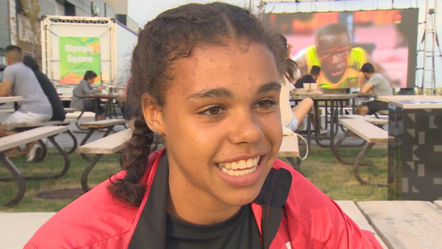 Dallyssa Huggins hopes she can part of a new generation of Canadian track stars like her hero Andre De Grasse