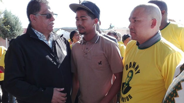 Danny Jordaan on the campaign trail in Nelson Mandela Bay on Monday