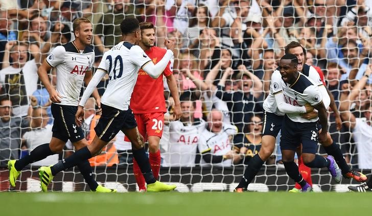 Football Soccer Britain- Tottenham Hotspur v Liverpool- Premier League- White Hart Lane- 27/8/16. Tottenham's Danny Rose celebrates scoring their first goal
Reuters  Dylan Martinez. Livepic