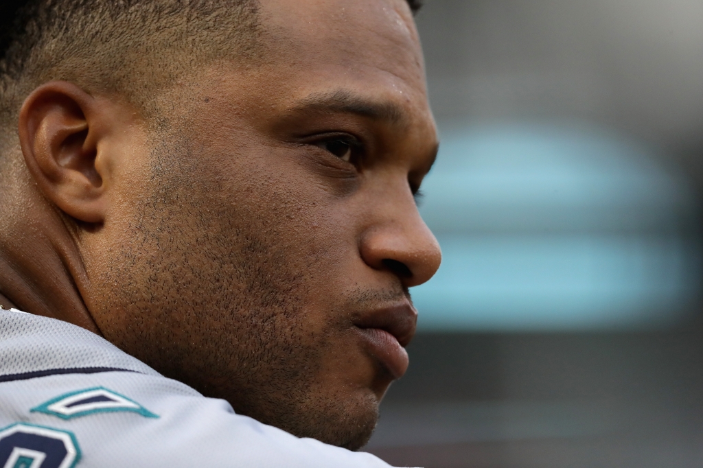 ARLINGTON TX- AUGUST 29 Robinson Cano #22 of the Seattle Mariners during play against the Texas Rangers at Globe Life Park in Arlington