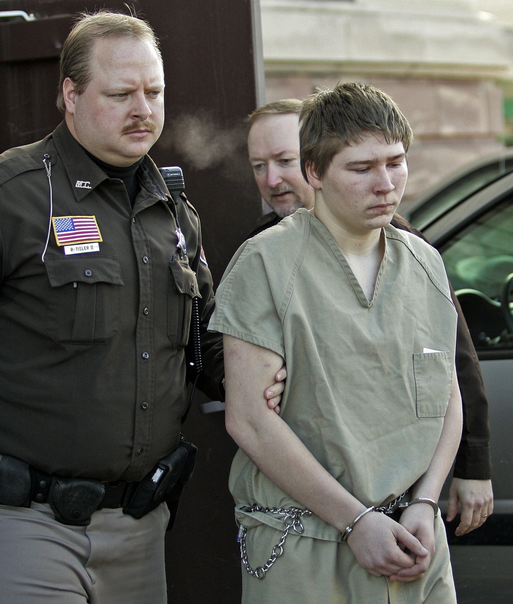 Manitowoc Wis. Dassey appeared on charges of being party to first-degree intentional homicide mutilation of a corpse and first-degree sexual assault