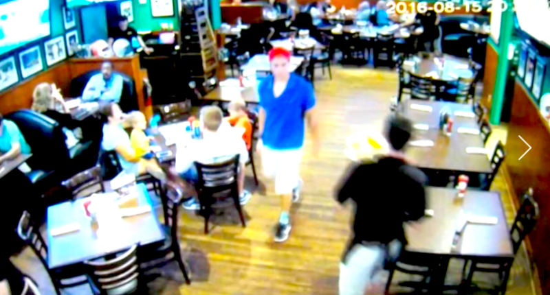 Surveillance footage of Austin Harrouff leaving Duffy's Sports Bar in Jupiter FL