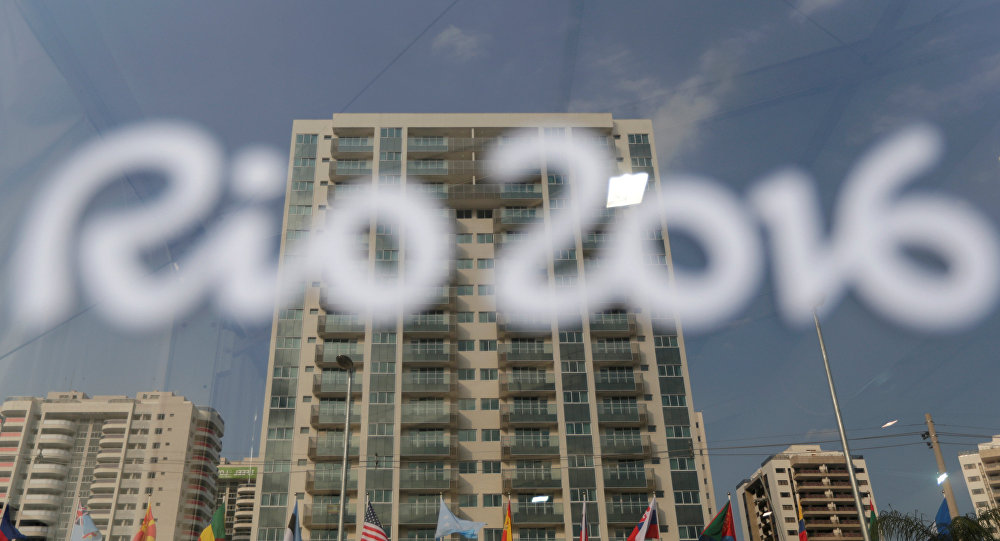 General view of athletes accommodation can be seen during a guided tour for journalists to the 2016 Rio Olympics Village in Rio de Janeiro Brazil