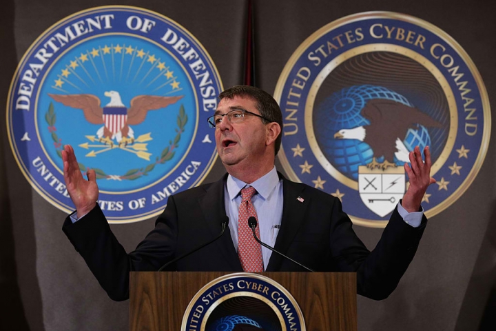 Defense Secretary Carter Visits U.S. Cyber Command At Fort Meade