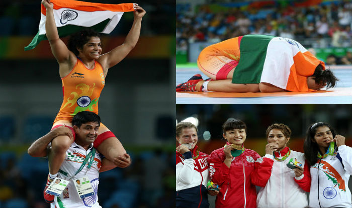 Sakshi Malik creates history, wins bronze medal in women's freestyle 58 kg wrestling at Rio Olympics