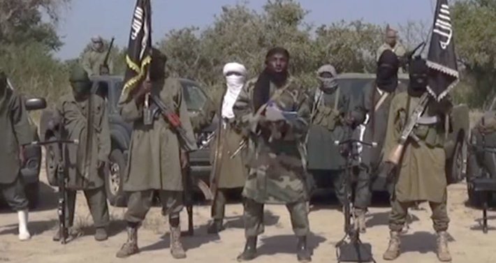 A screen-grab taken from video released by Boko Haram