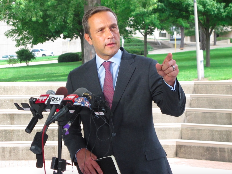 Paul Nehlen a Republican primary challenger to House Speaker Paul Ryan accuses Ryan of betraying the party in an'act of sabotage against presidential nominee Donald Trump Wednesday Aug. 3 2016 in Janesville Wis