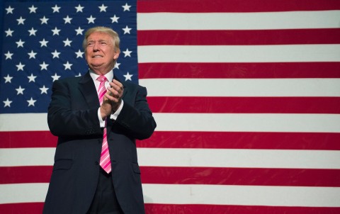 Donald Trump at the Fredericksburg Expo Center on Aug. 20