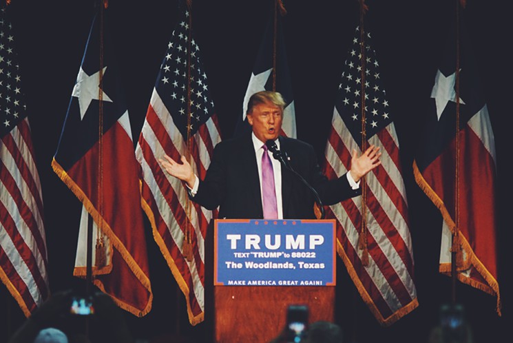 Donald Trump campaigning in the Woodlands on June 17